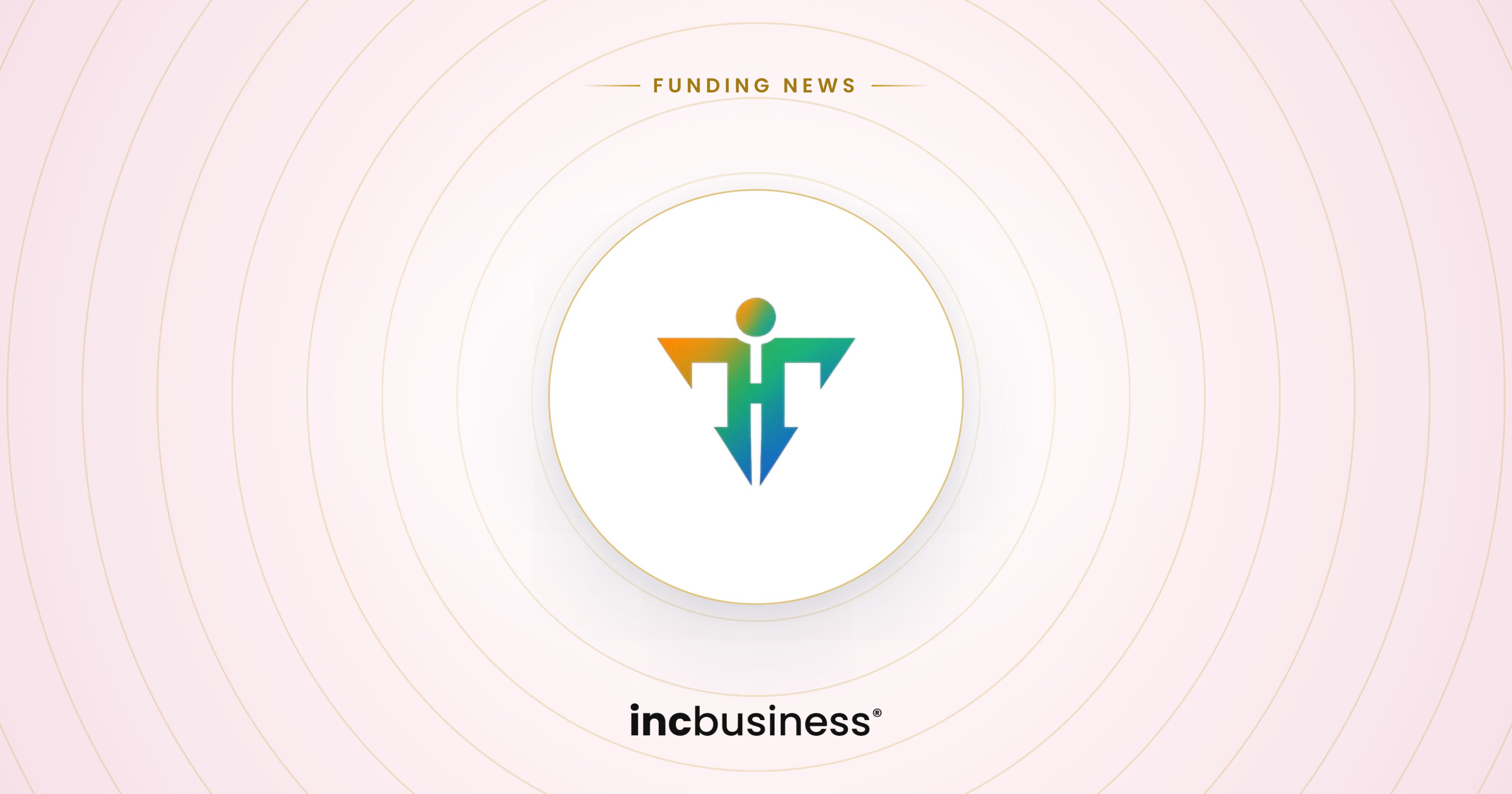 Tensrai funding: the Tensrai logo on a soft pink background with gold rings