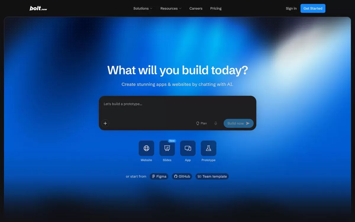 https://bolt.new/pricing, one of the best AI app builders
