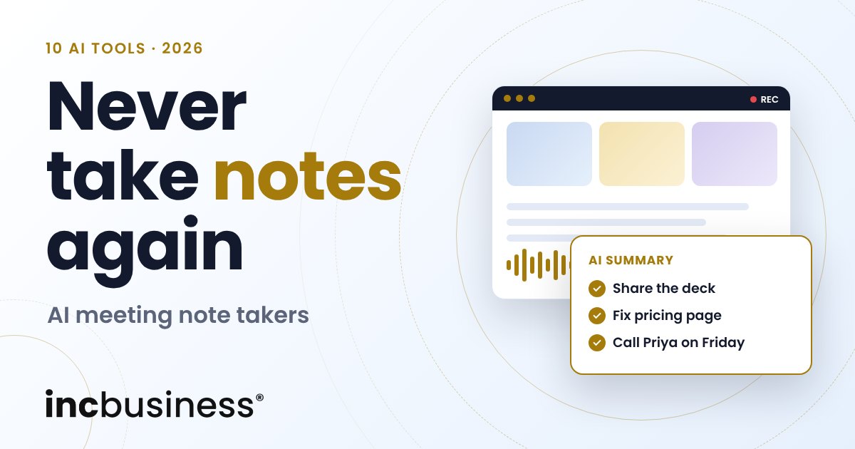 AI meeting note takers: a meeting window with an AI summary checklist