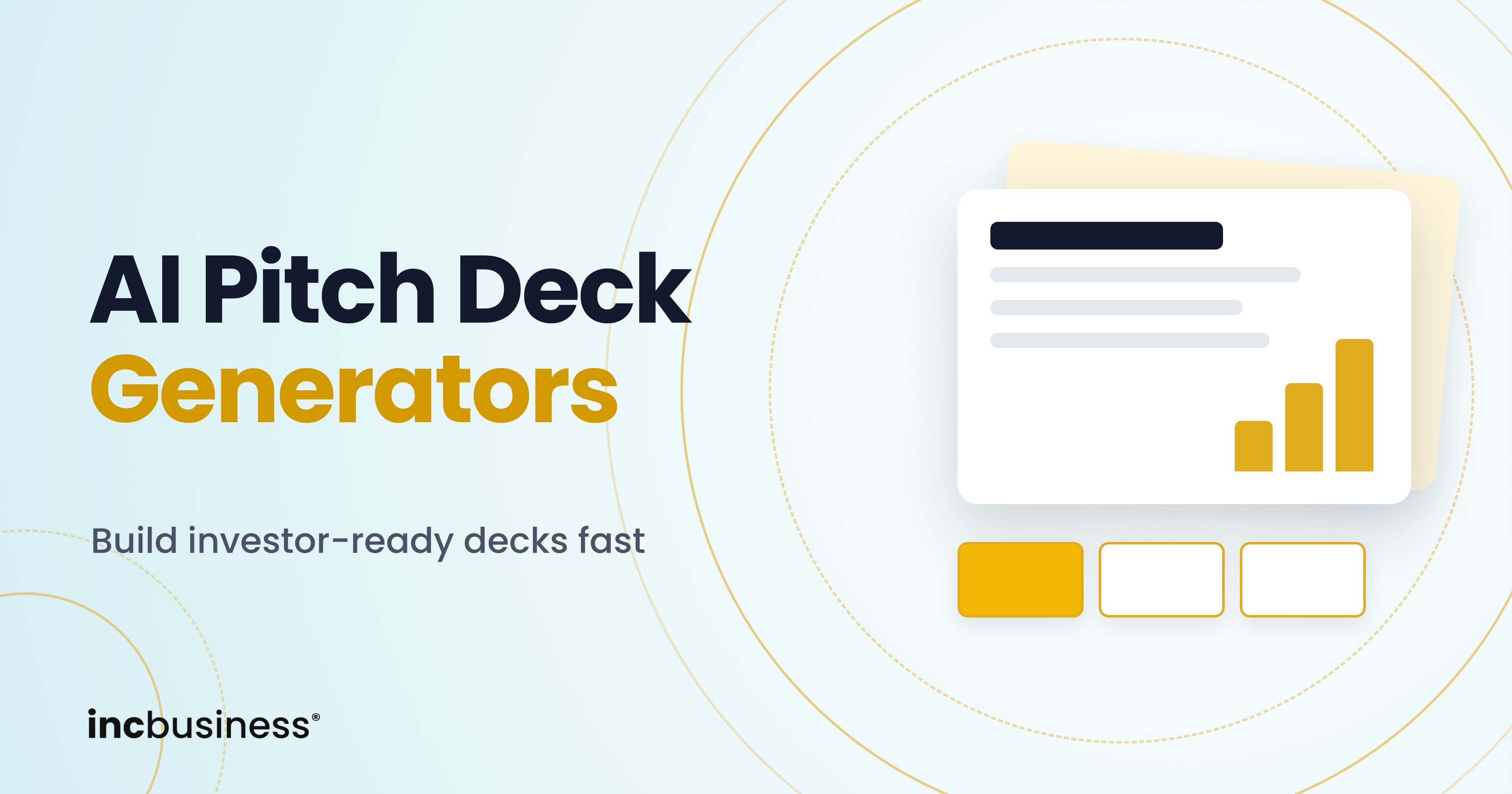 Cover for the 8 best AI pitch deck generators guide