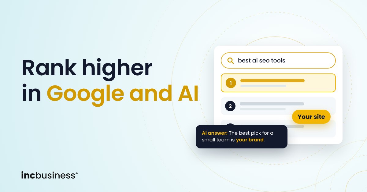 Search results with a highlighted top spot and an AI answer, showing the best AI SEO tools