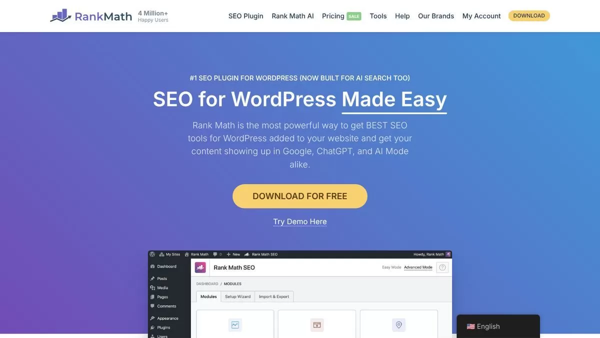 Rank Math https://rankmath.com/pricing/, one of the best AI SEO tools