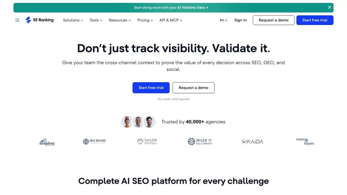 SE Ranking https://seranking.com/subscription.html, one of the best AI SEO tools