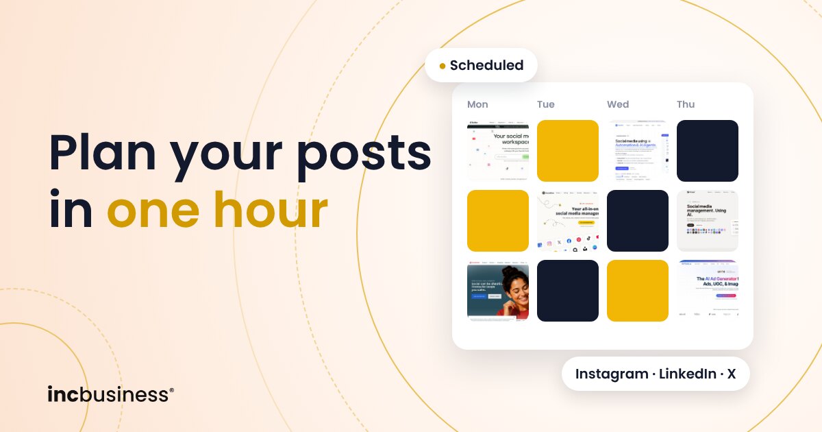 Content calendar with scheduled posts, the best AI social media tools for planning posts