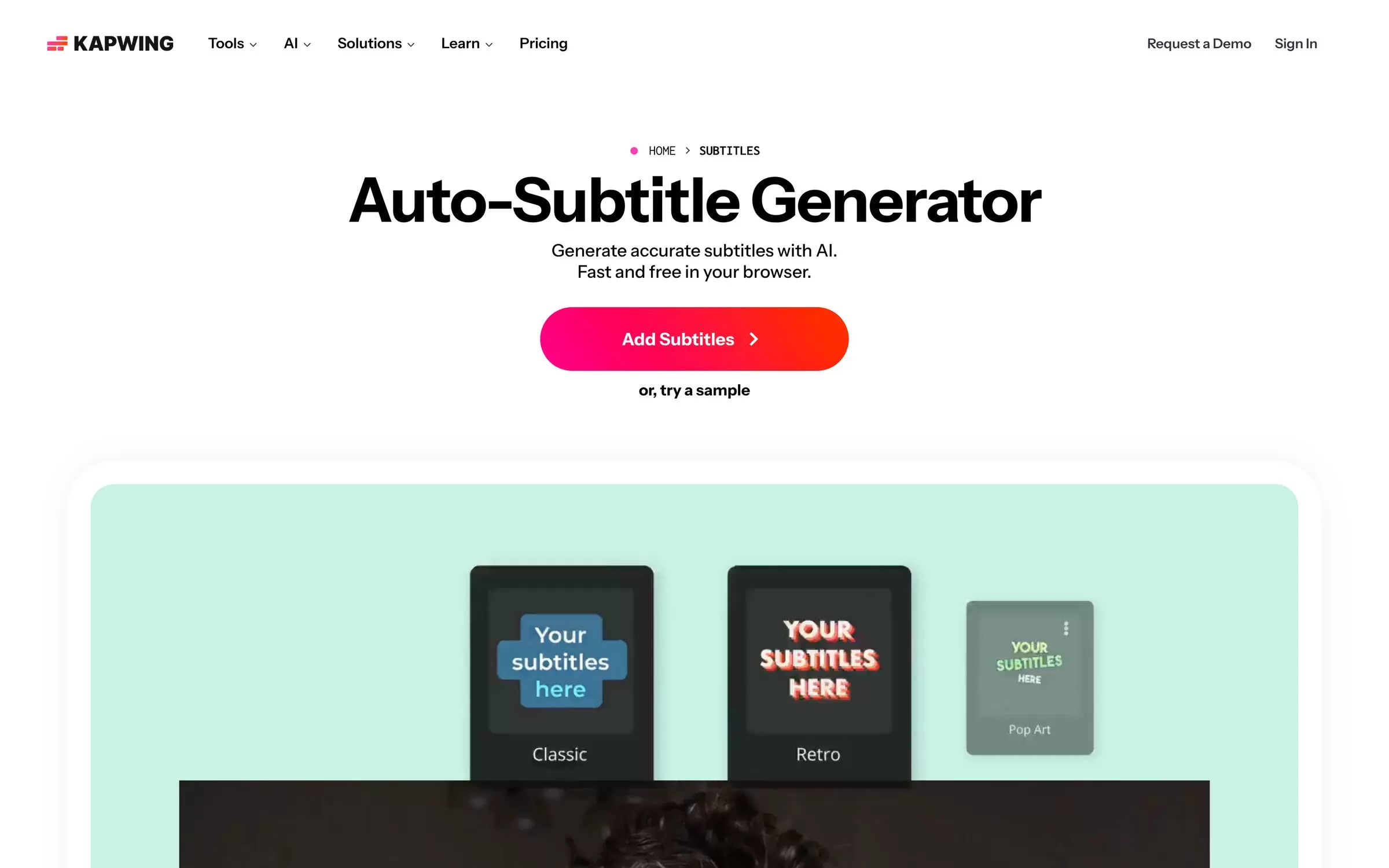 https://www.kapwing.com/pricing, one of the best AI subtitle generators