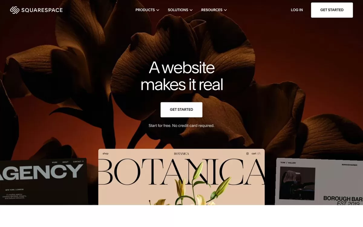 Squarespace homepage with polished site templates, one of the best AI website builders for design
