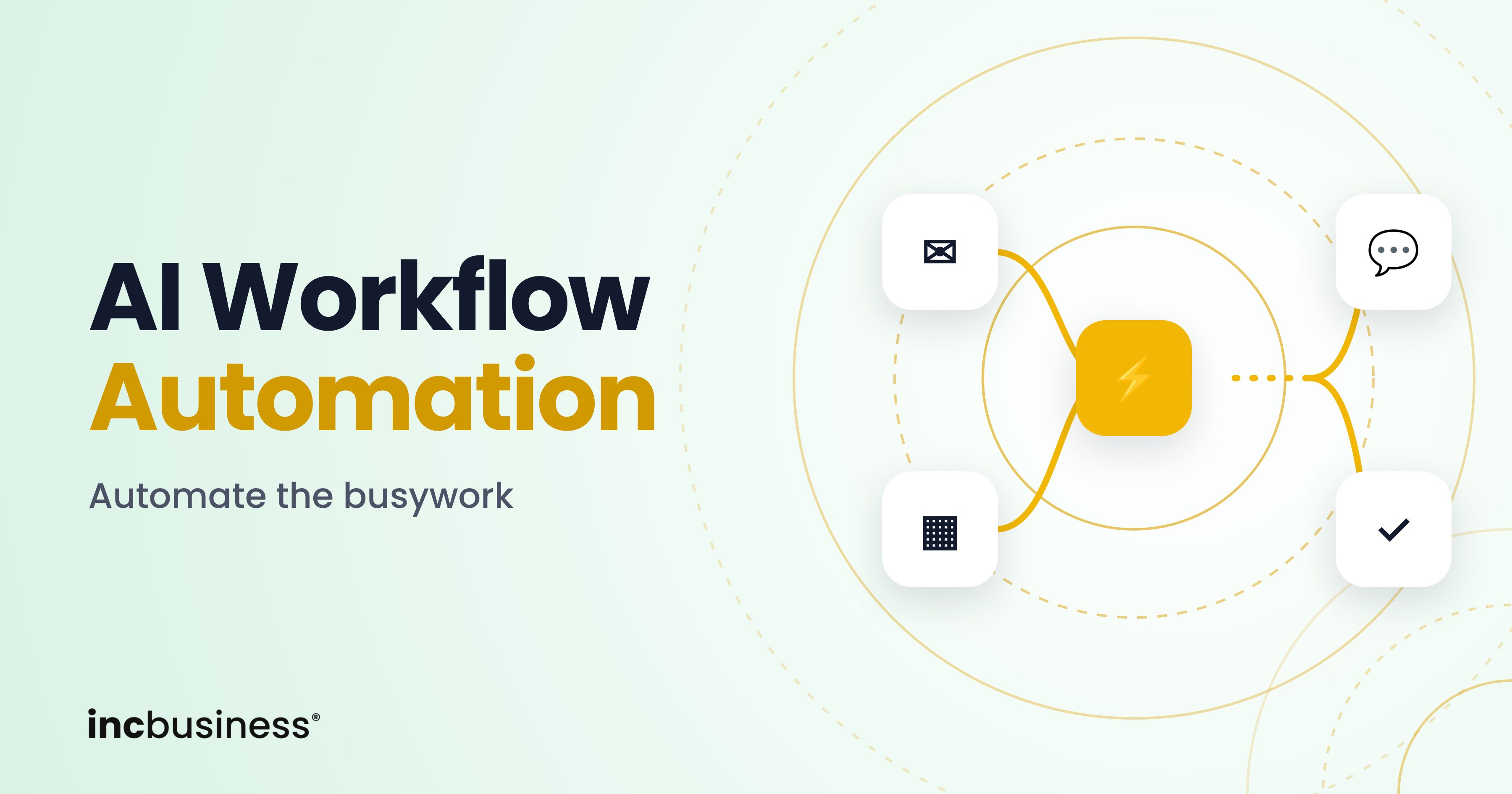 AI workflow automation tools cover with connected app icons