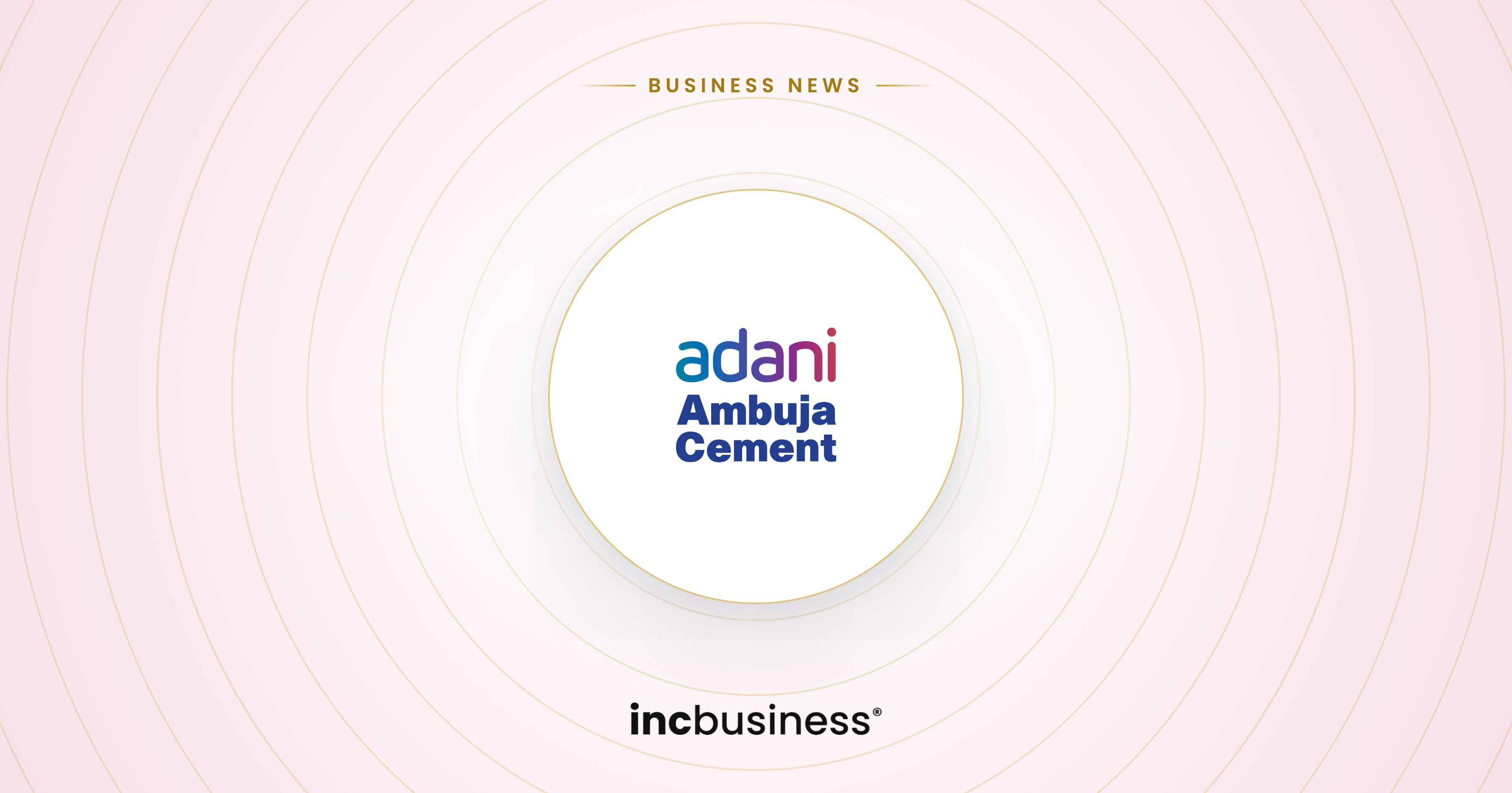 Ambuja Cements business news: the Adani Ambuja Cement logo on a light background