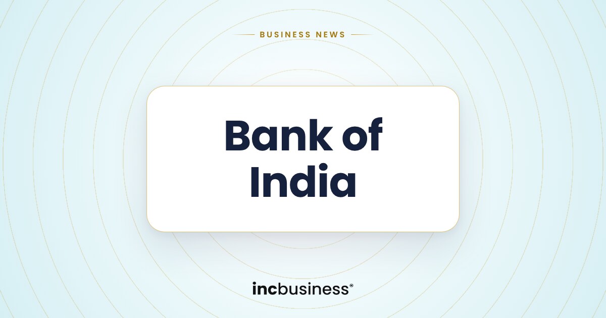Bank of India results: cover with the bank's name on a light background