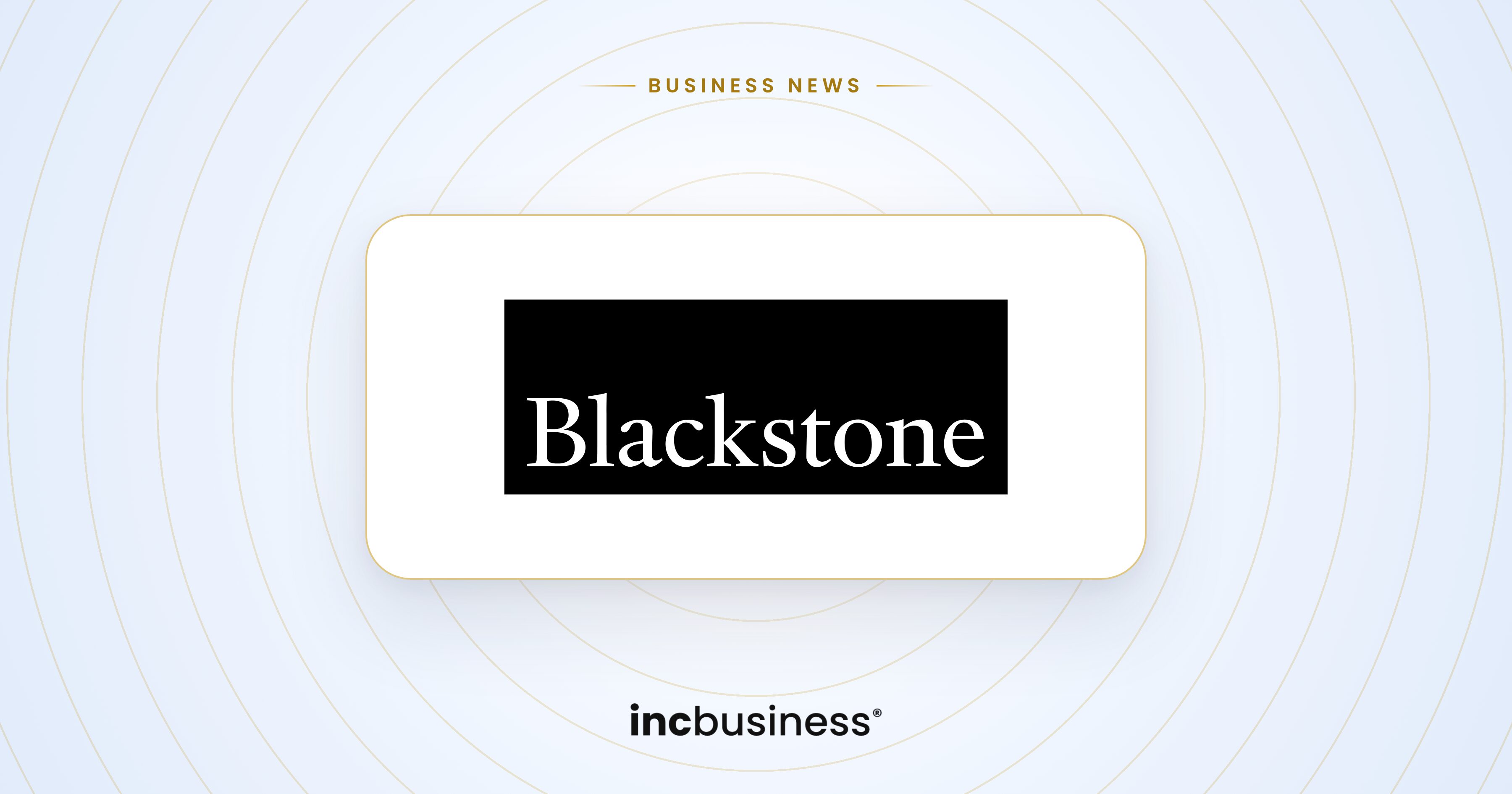 Blackstone business news: the Blackstone logo on a light cover with the label Business News