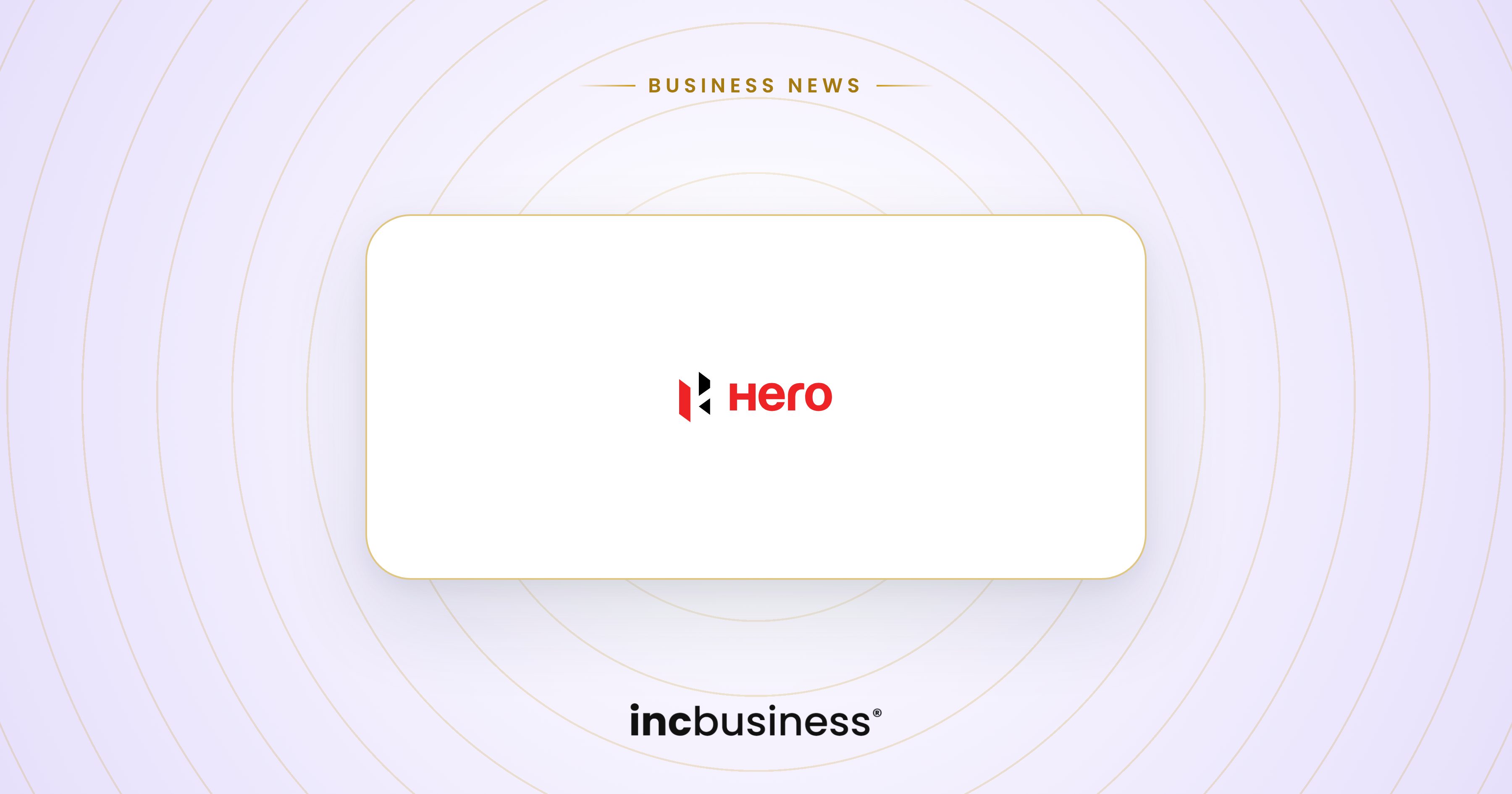 Hero MotoCorp business news: the Hero logo on a light background