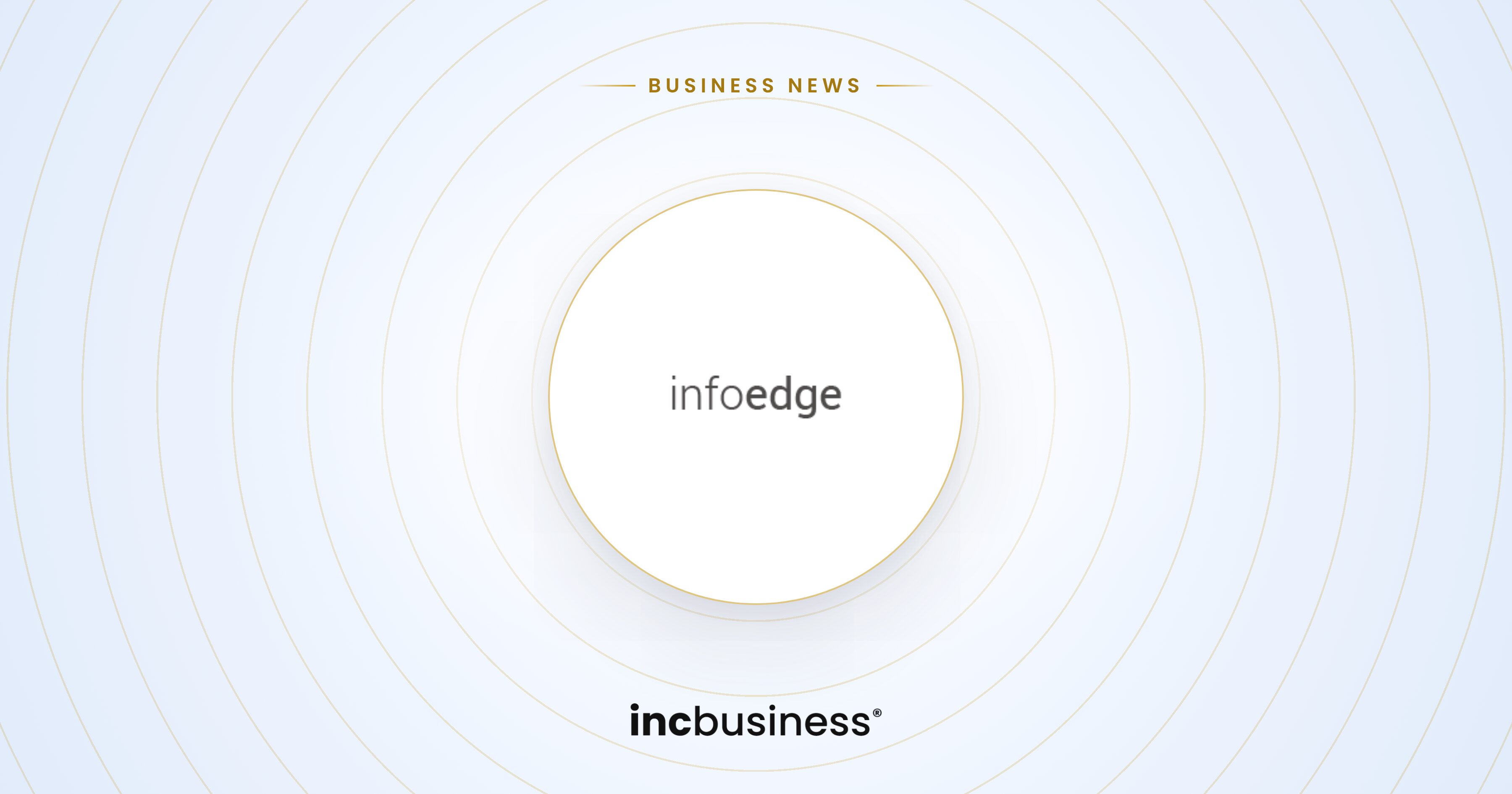 Info Edge business news: the Info Edge logo on a light background