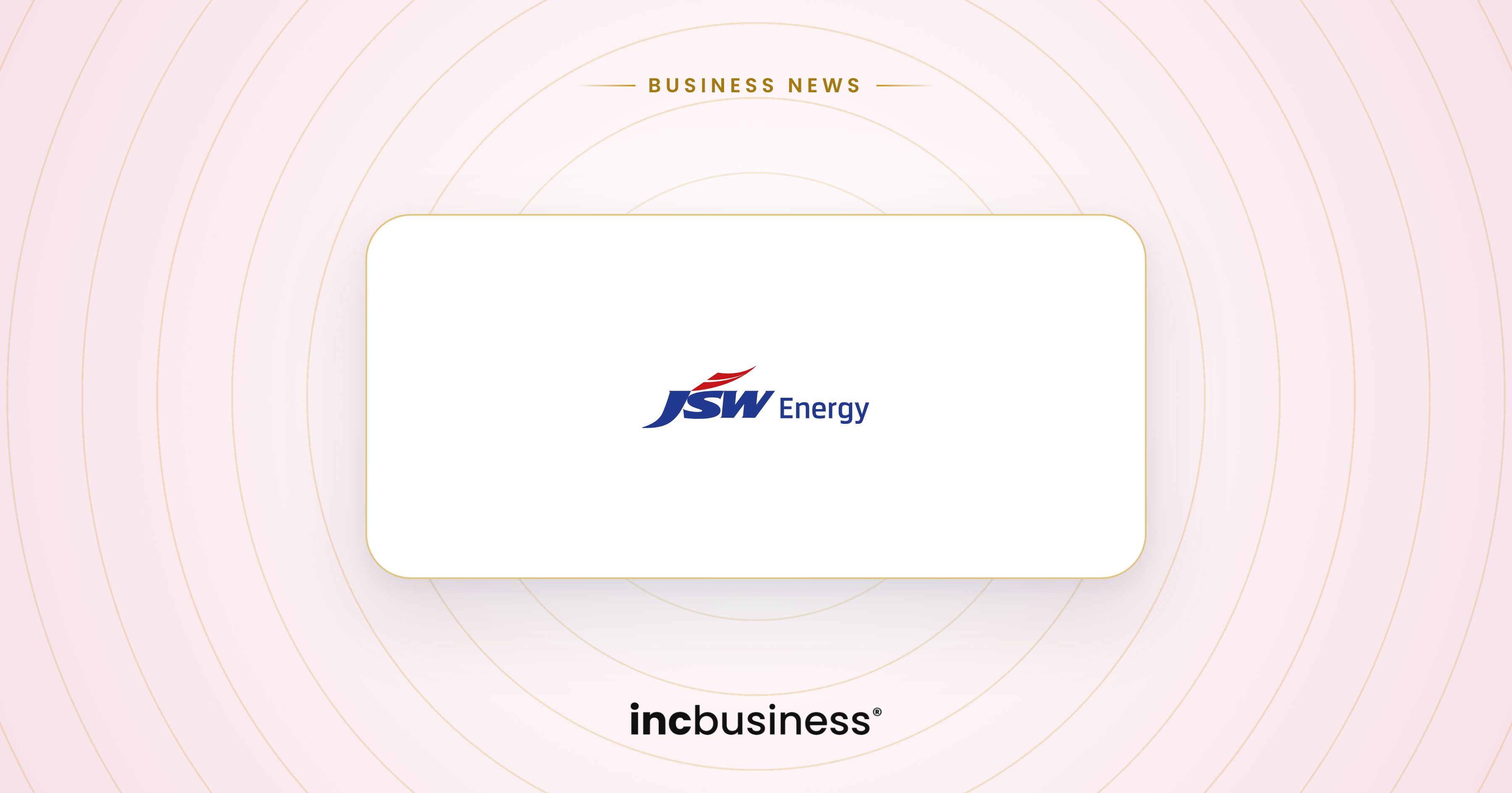 JSW Energy business news: the JSW Energy logo on a light background