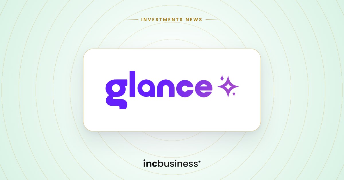 Glance investment: the Glance logo on a light background
