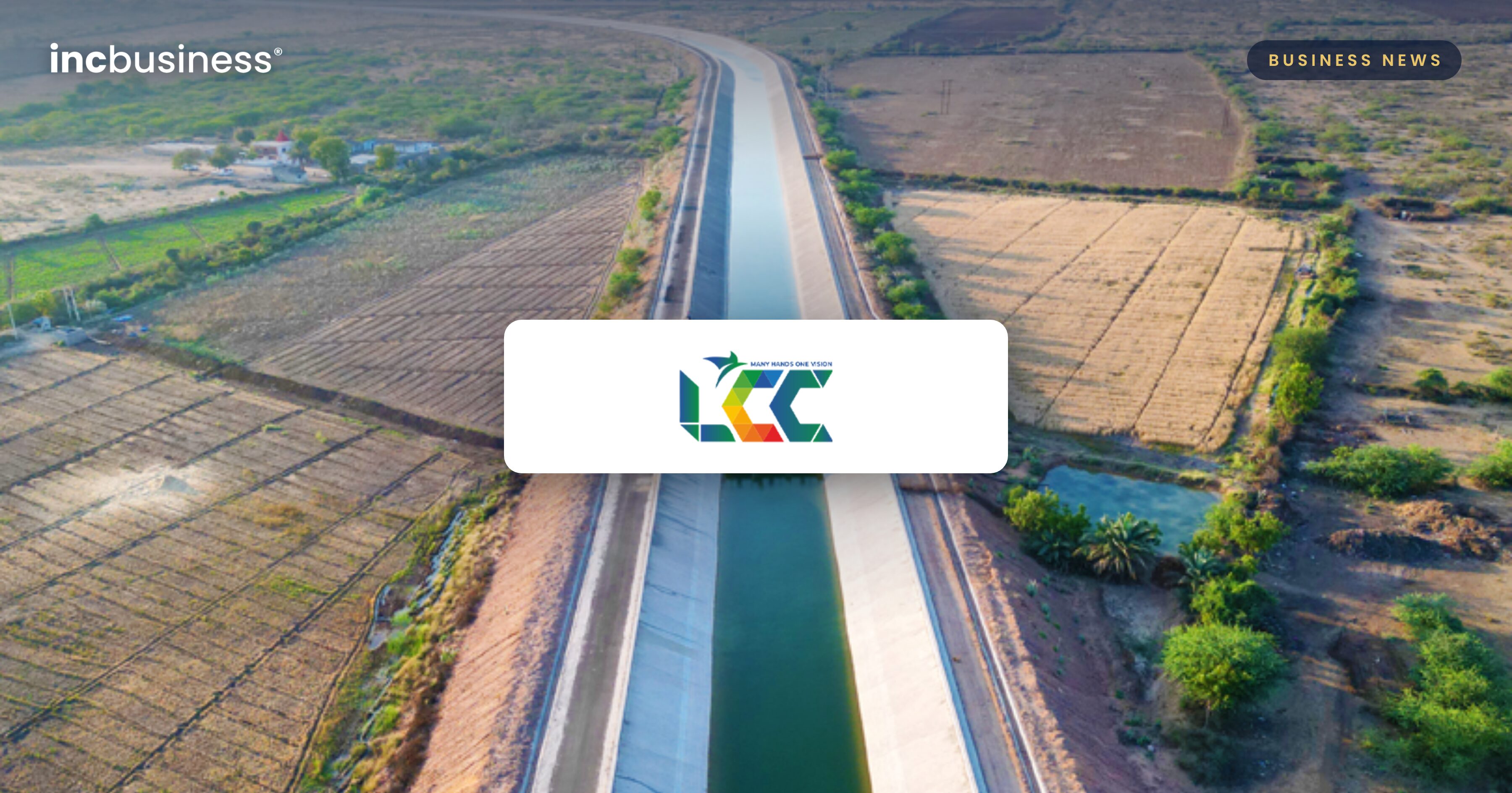 LCC Projects Q2 results: an irrigation canal with the LCC Projects logo