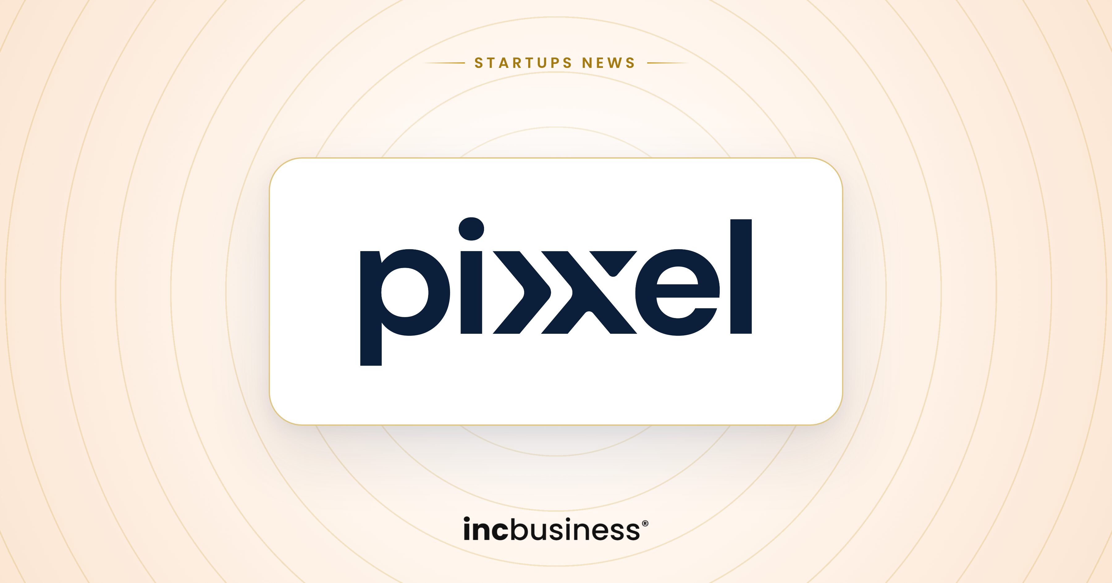 Pixxel startups news: the Pixxel logo on a light cover with gold rings