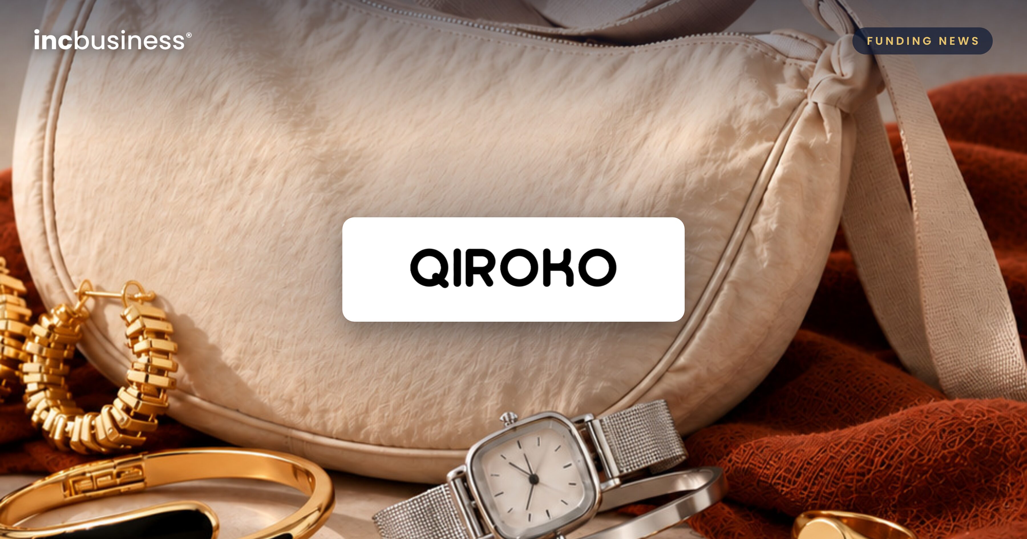 Qiroko funding: the Qiroko logo over jewellery and accessories