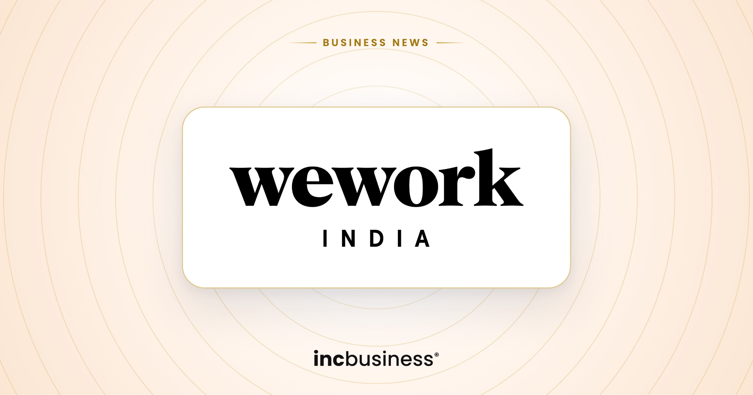 WeWork India results: the WeWork India logo on a light green background