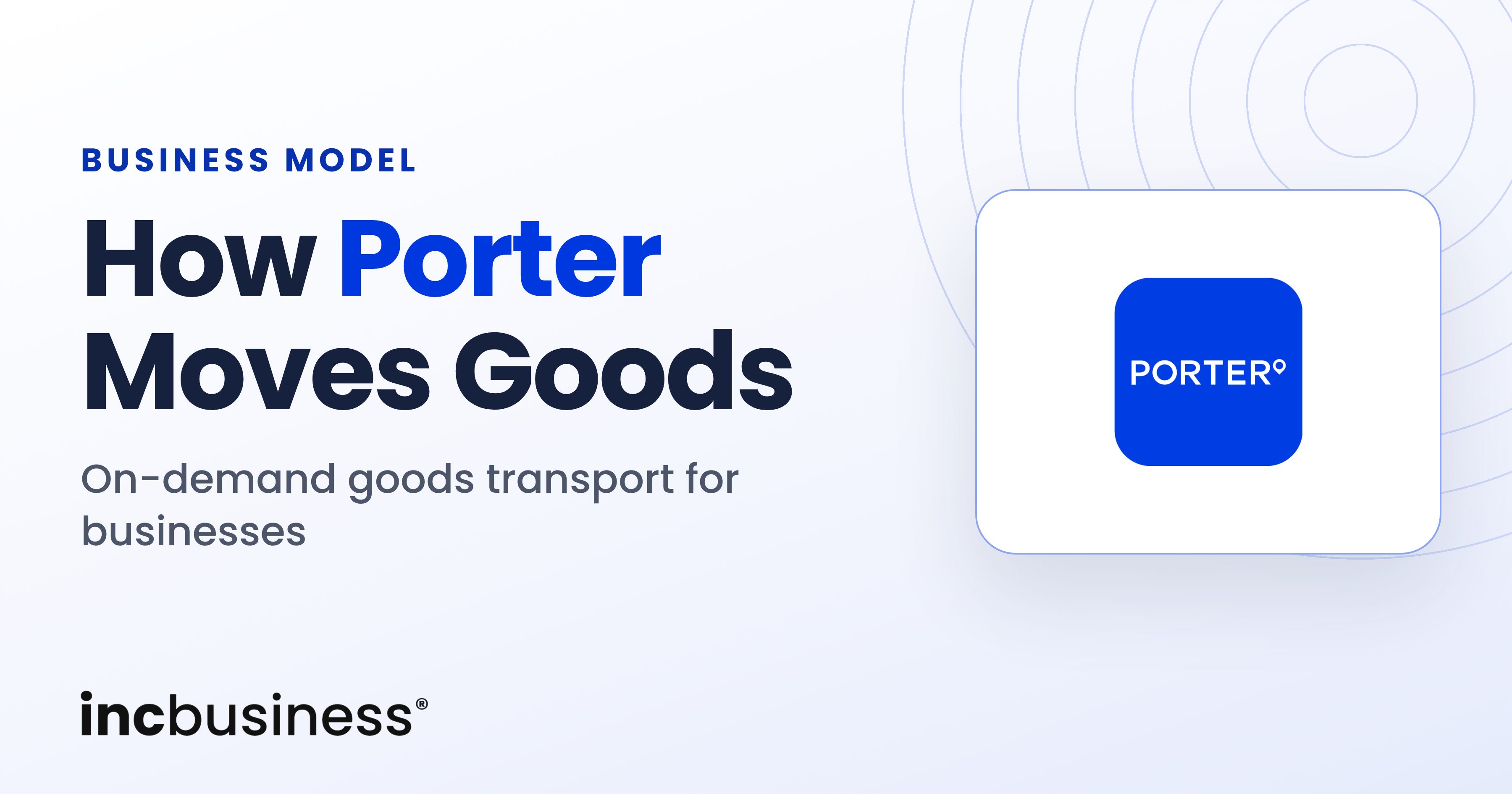 The Porter Business Model of On-Demand Goods Transport