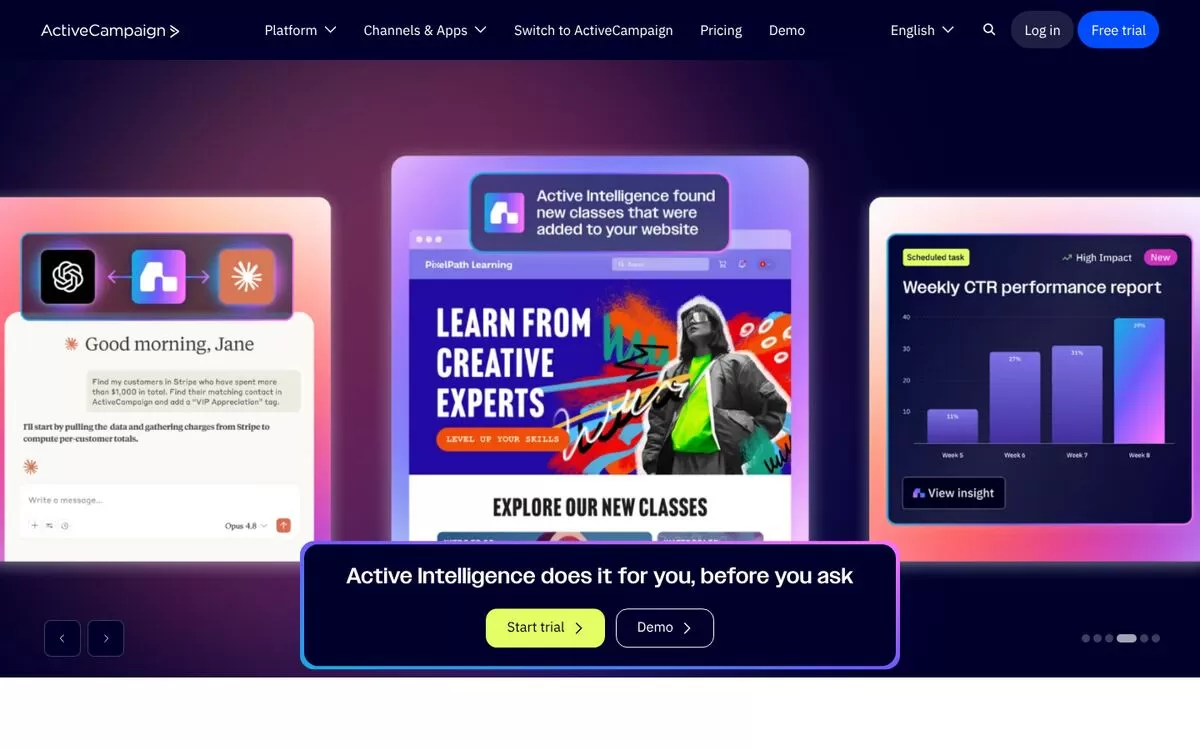ActiveCampaign website