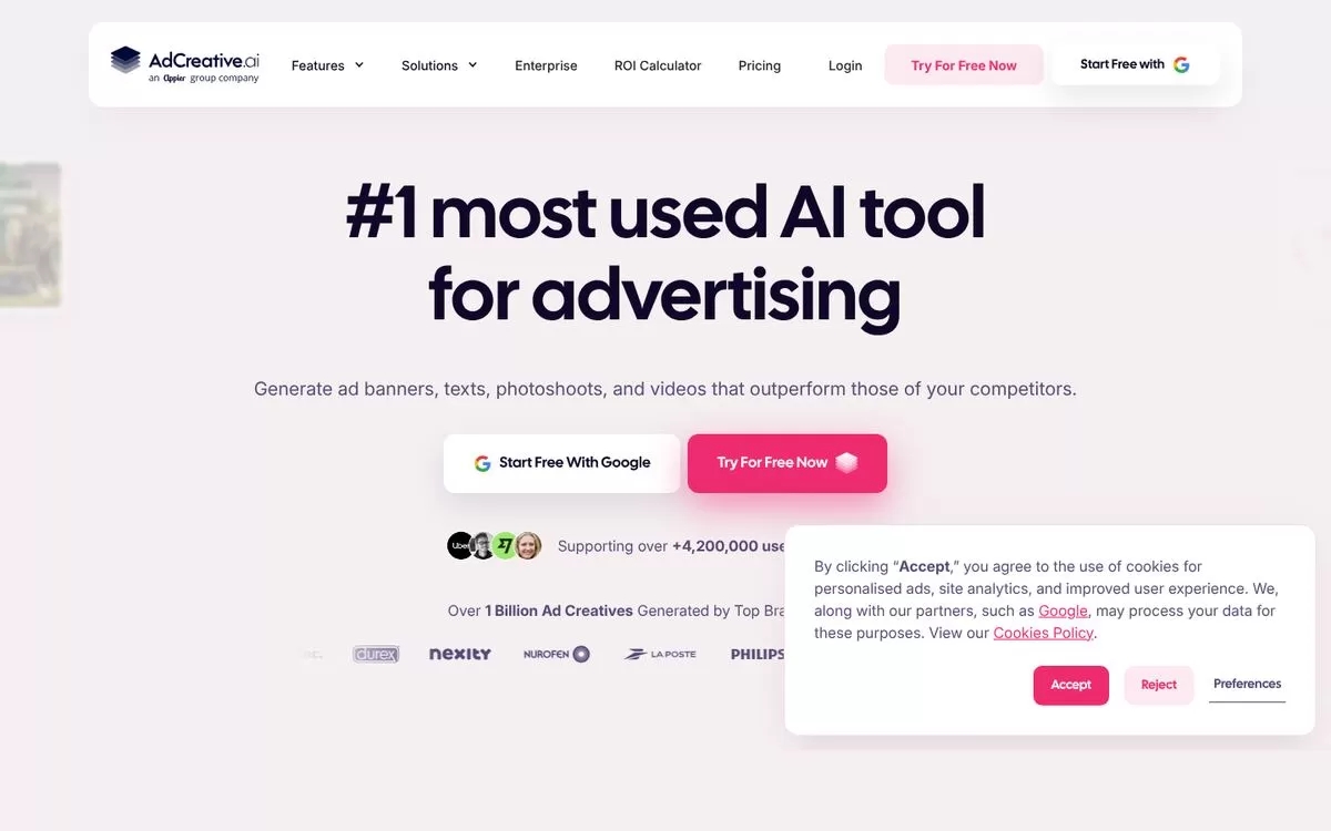 AdCreative.ai website