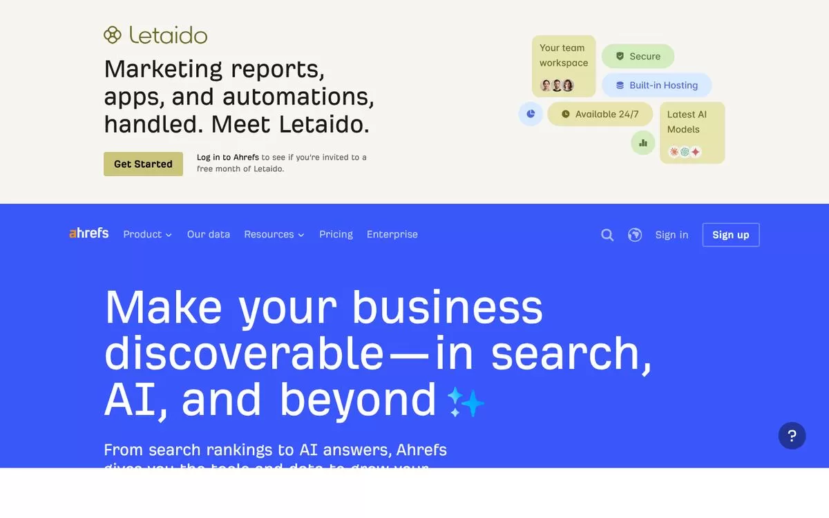 Ahrefs website