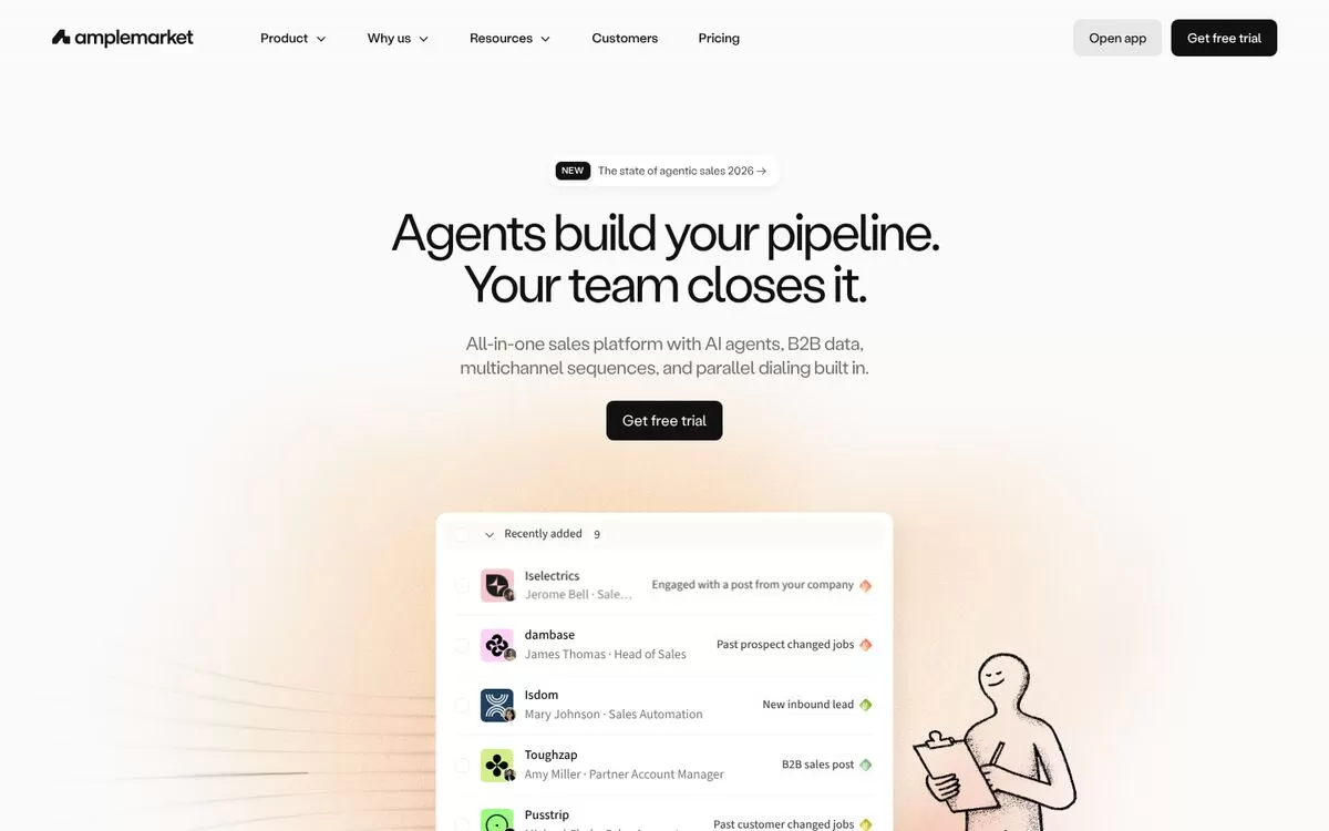 Amplemarket website