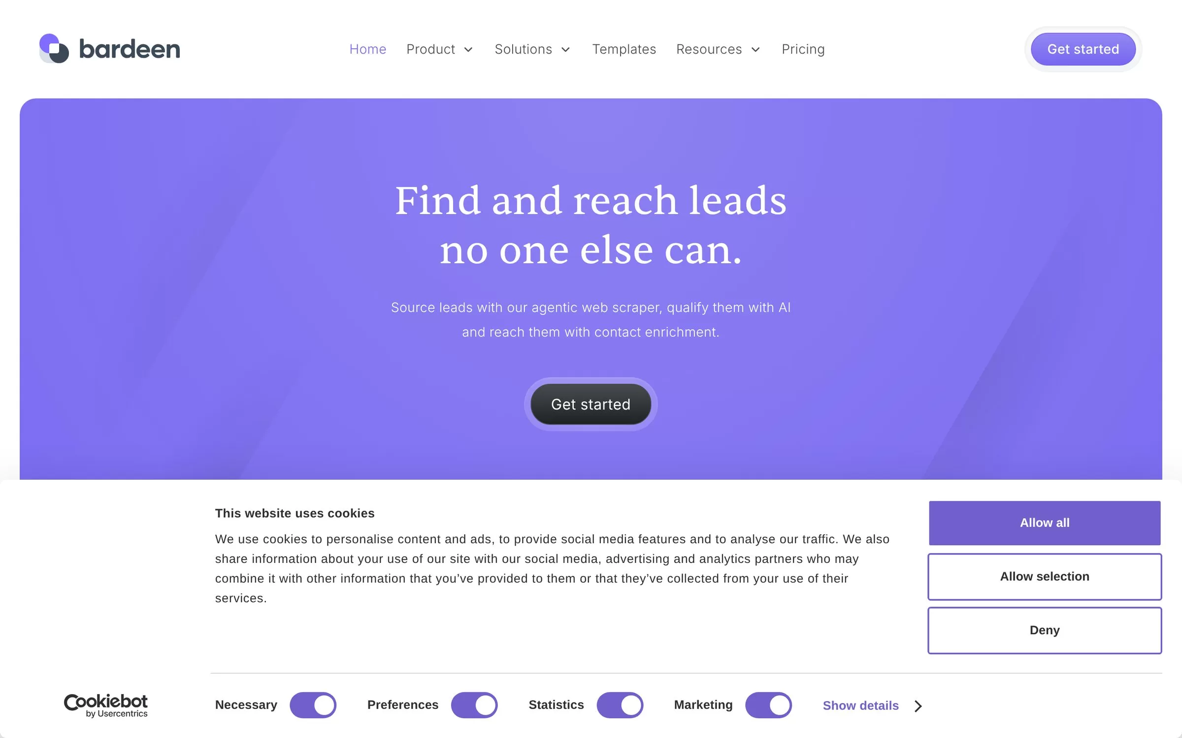 Bardeen website