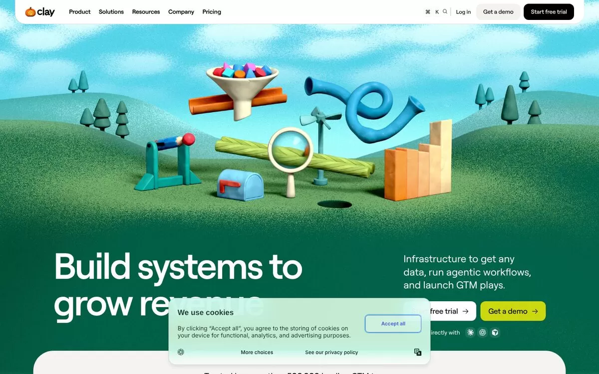 Clay website