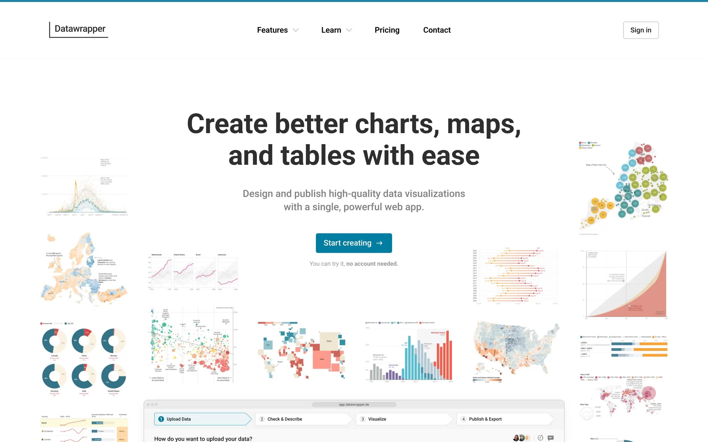 Datawrapper website