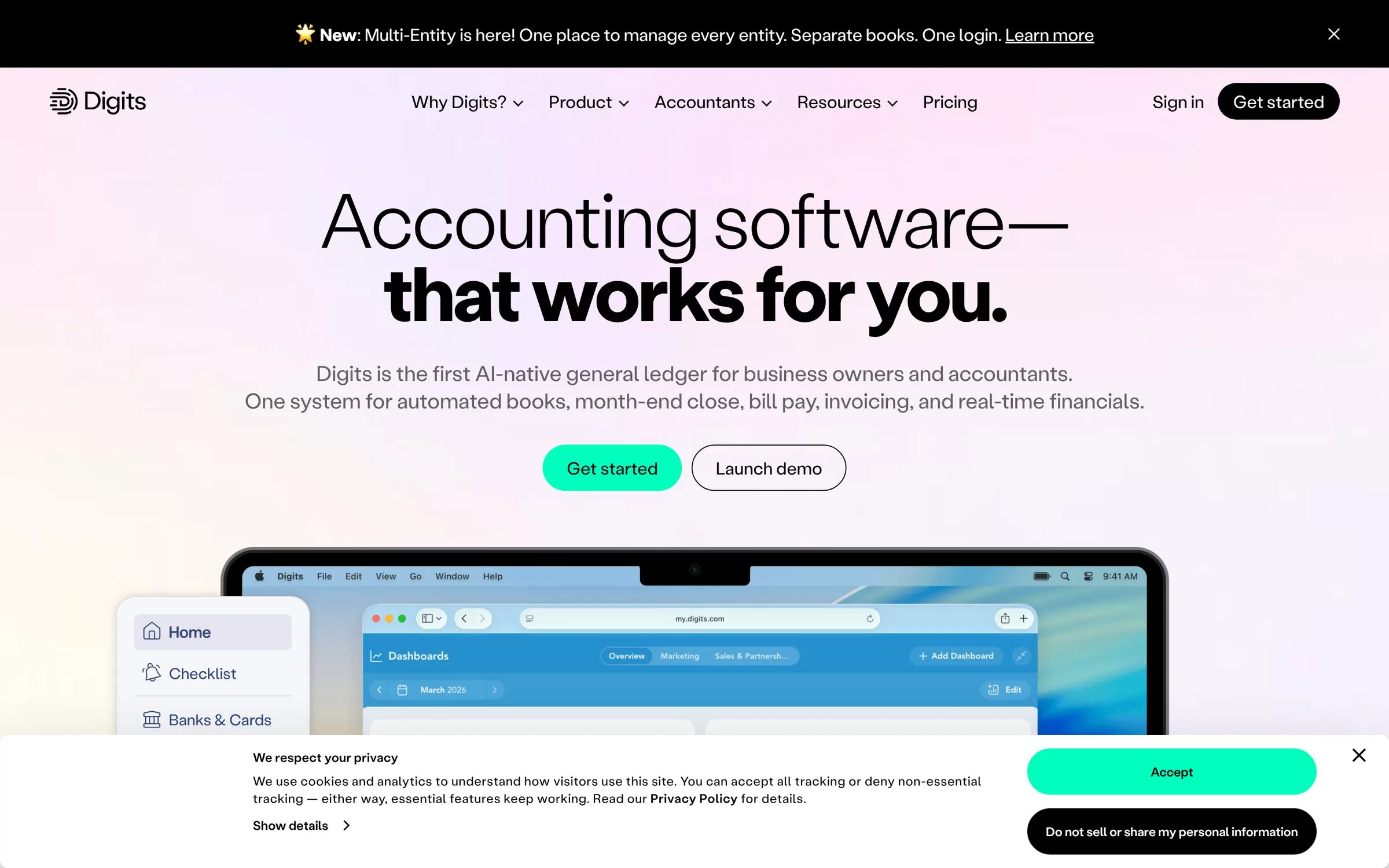 Digits website