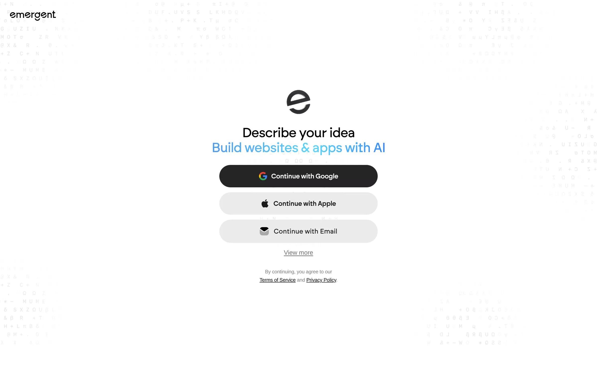 Emergent website