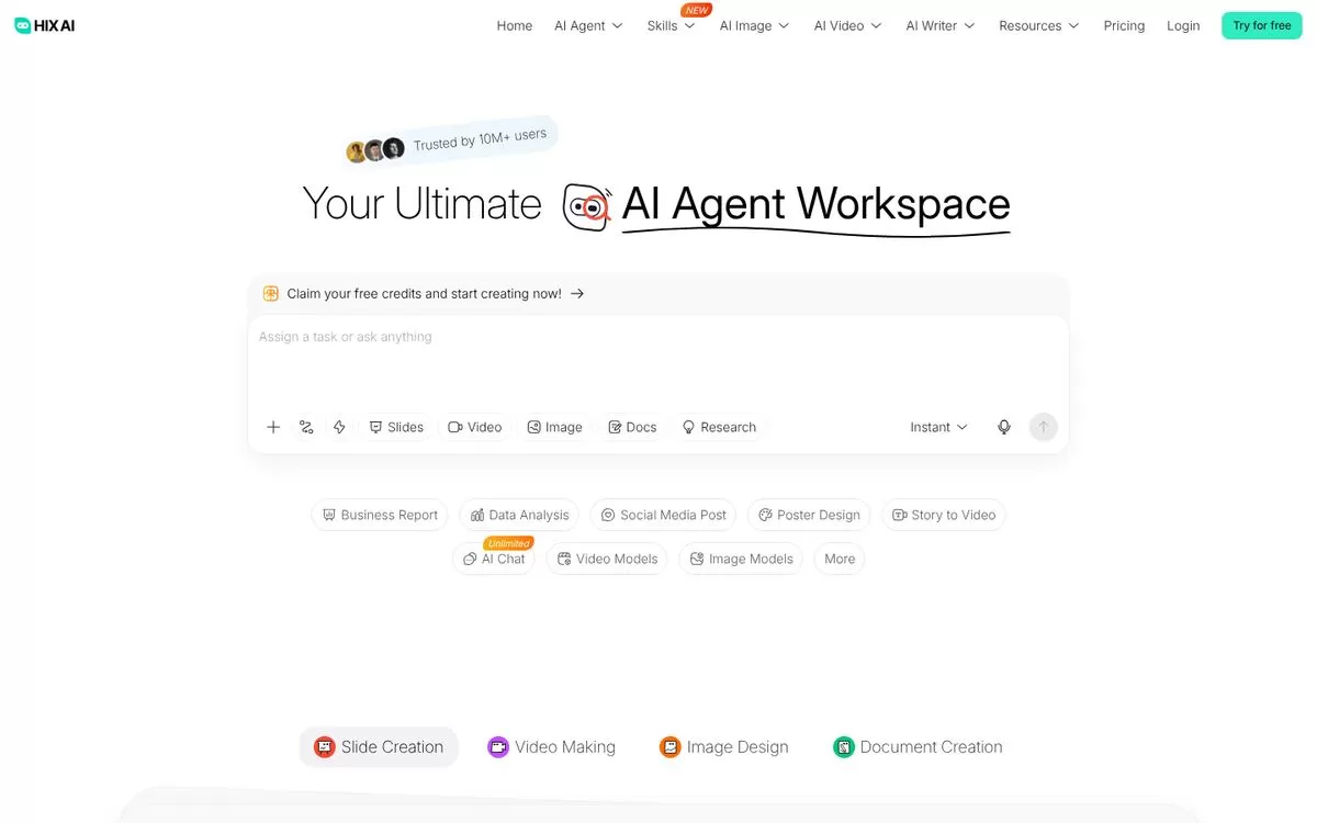 HIX AI website