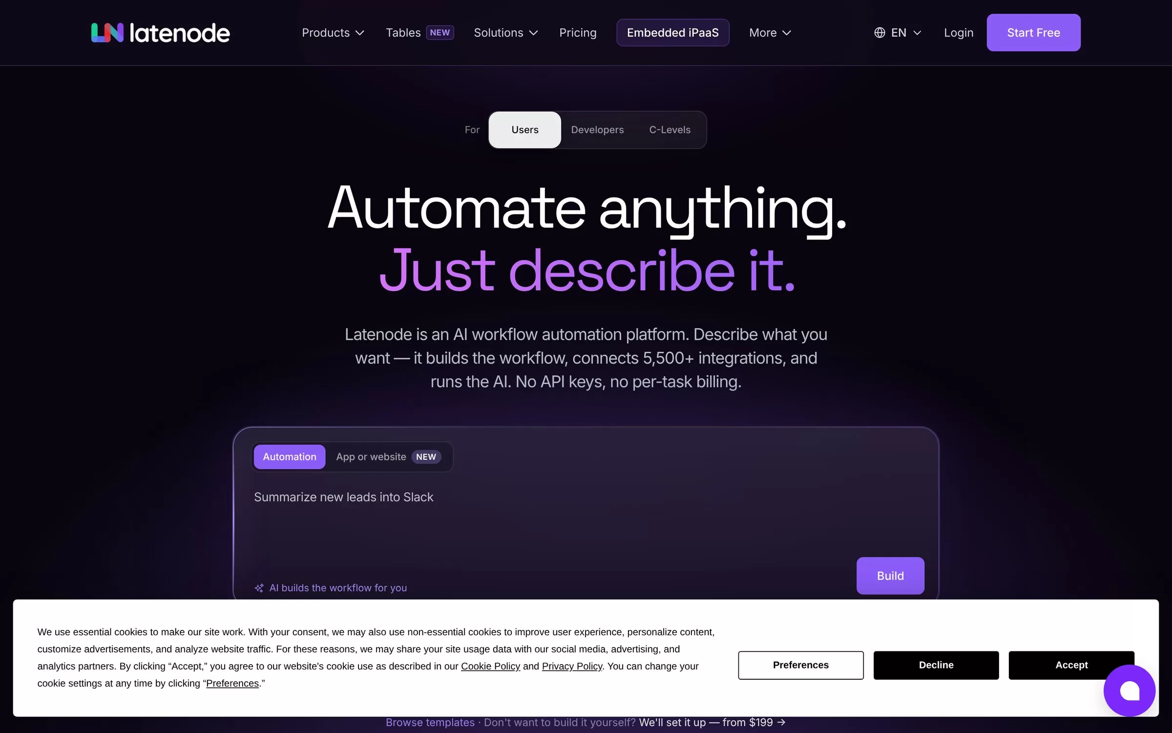 Latenode website