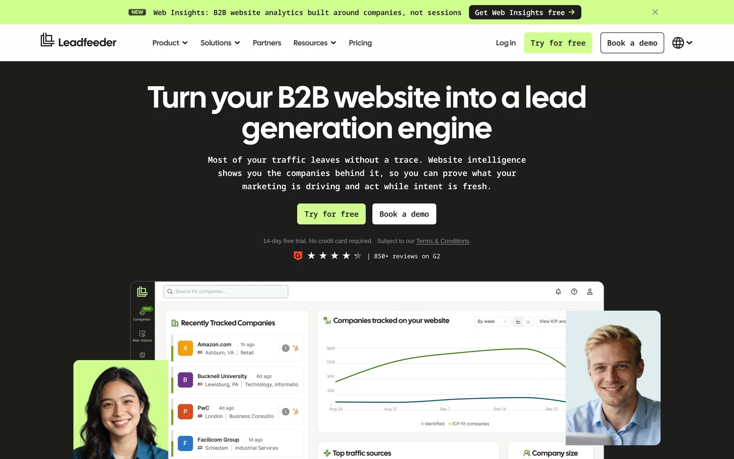 Leadfeeder website