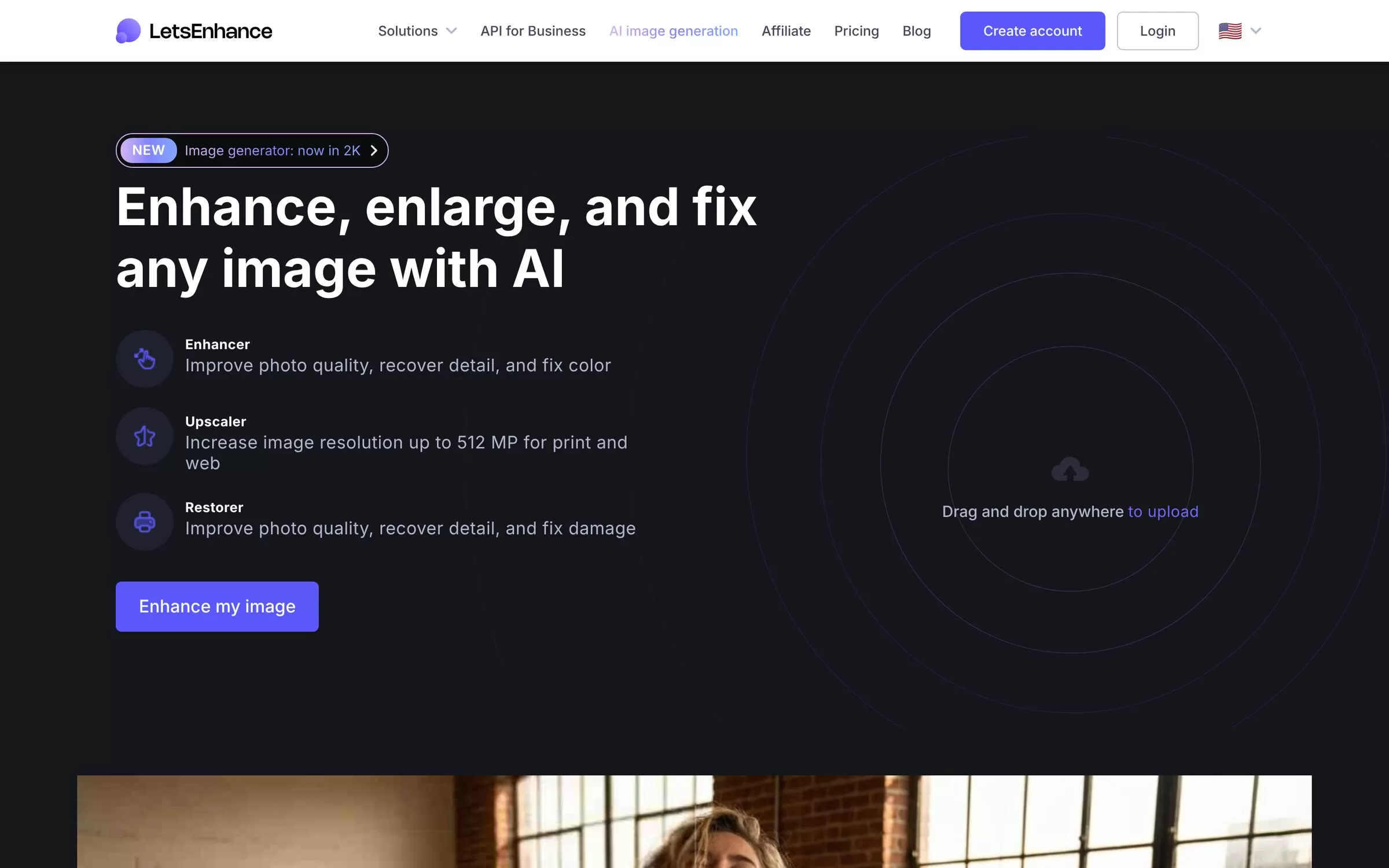 Let's Enhance website