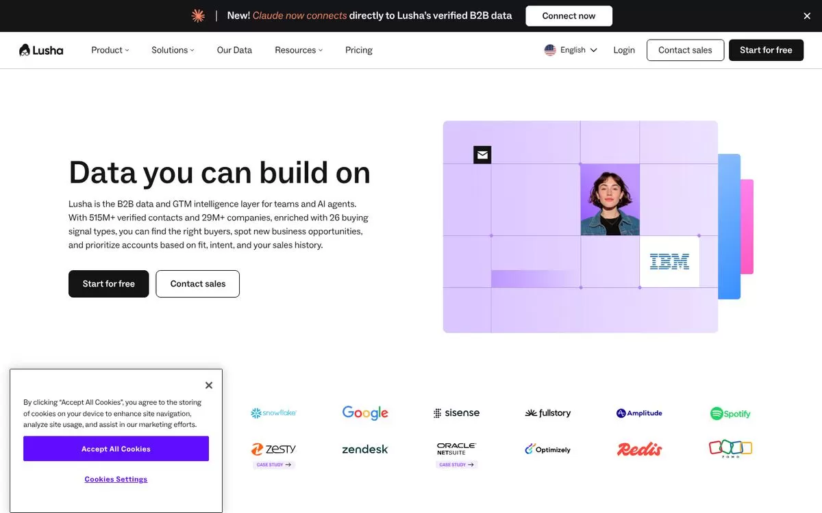 Lusha website
