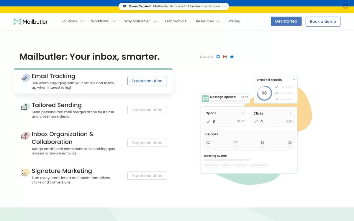 Mailbutler website