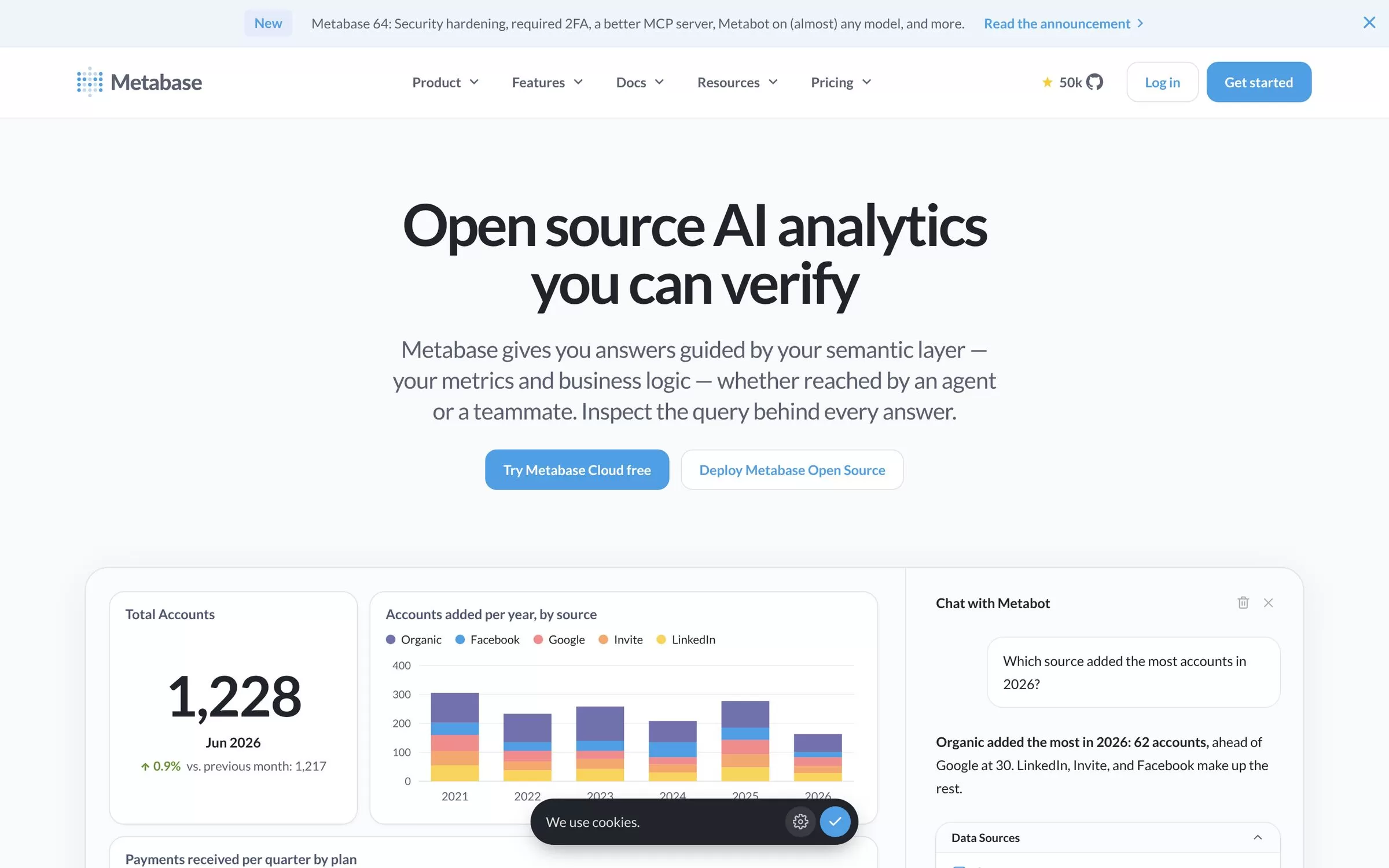 Metabase website