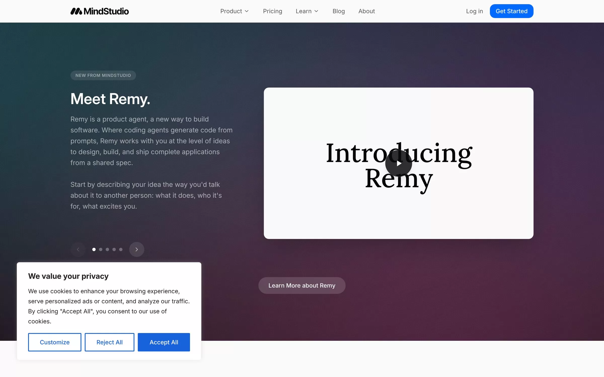 MindStudio website