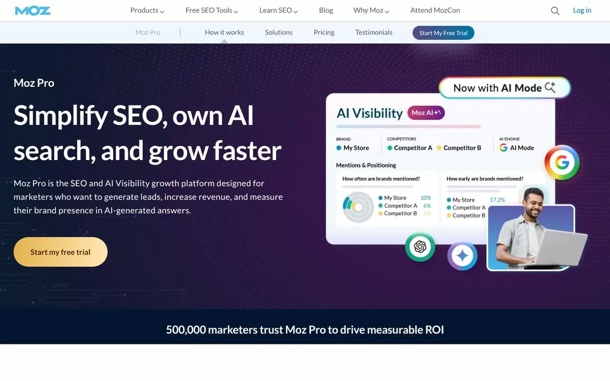 Moz Pro website