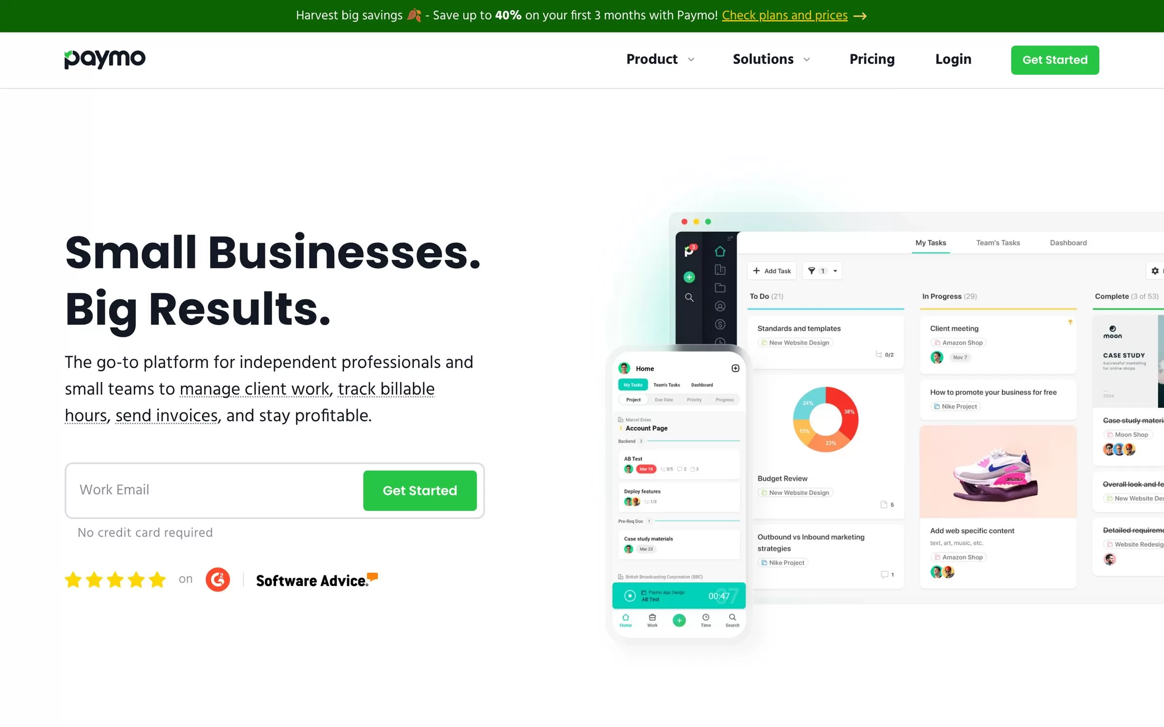 Paymo website