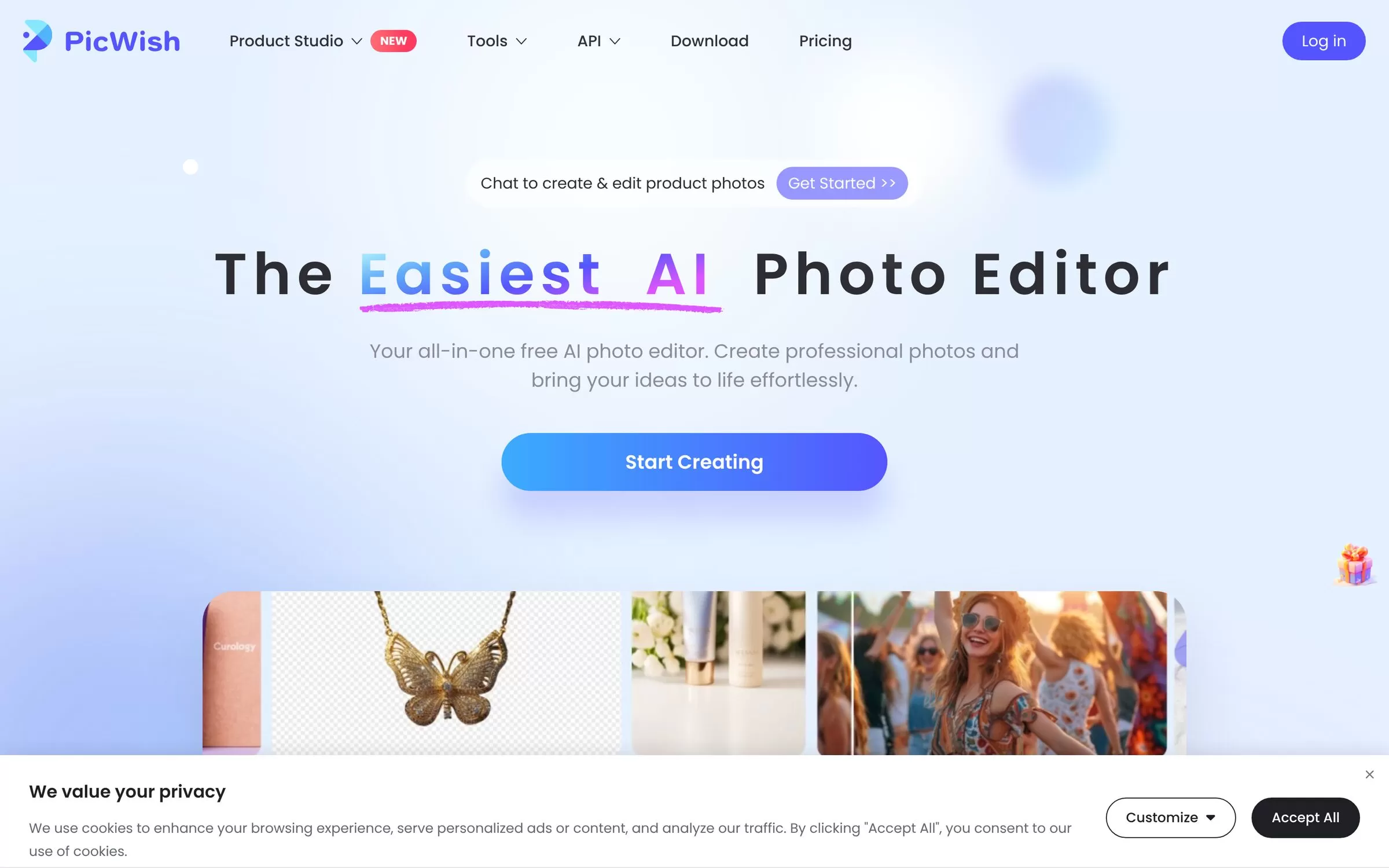 PicWish website