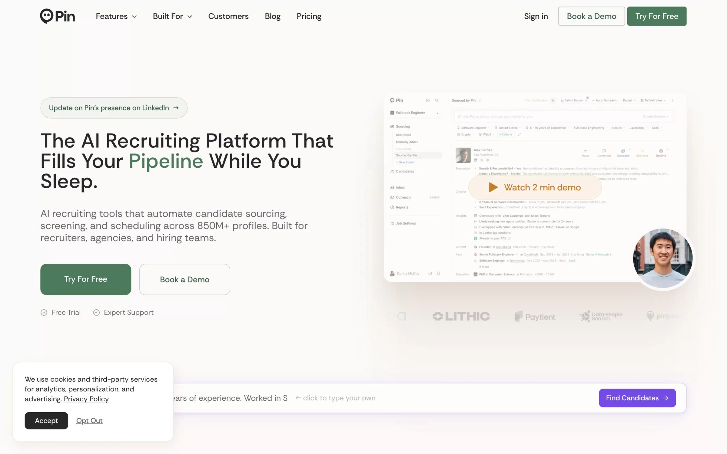 Pin website