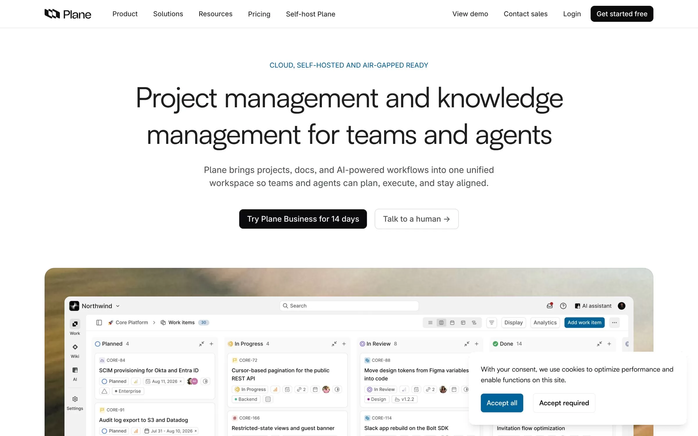 Plane website