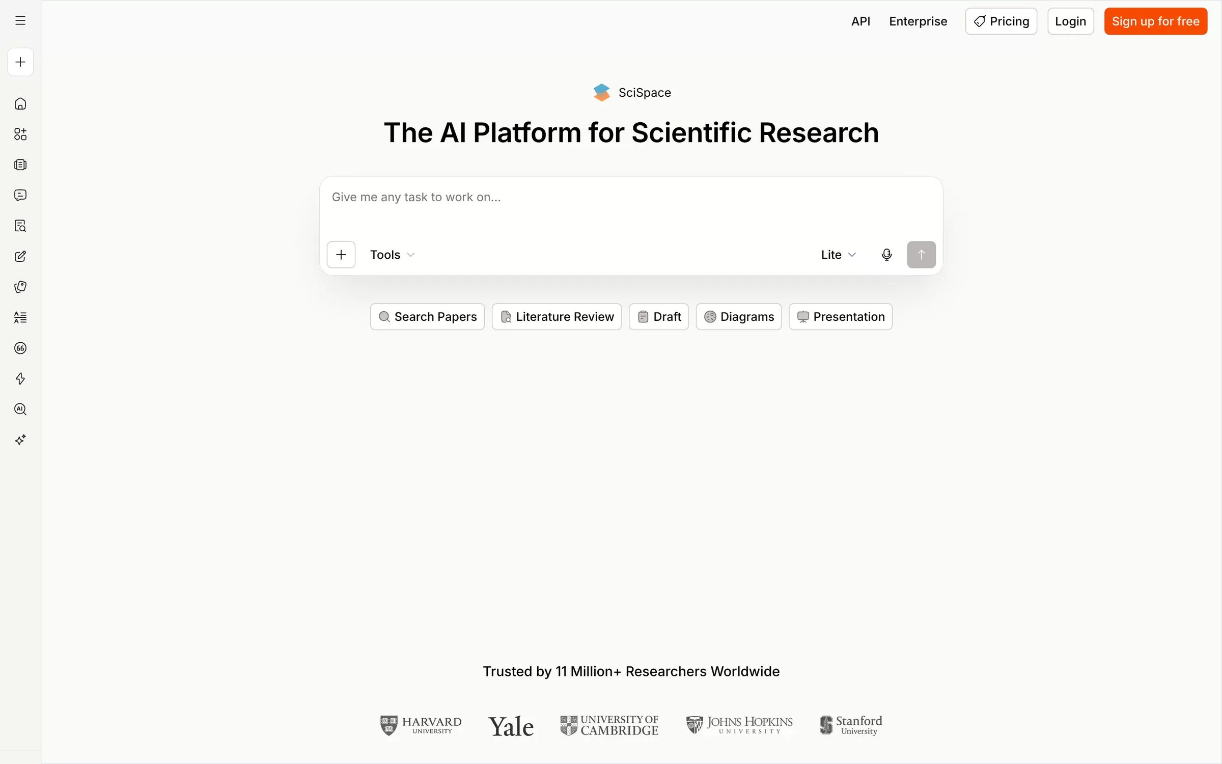 SciSpace website