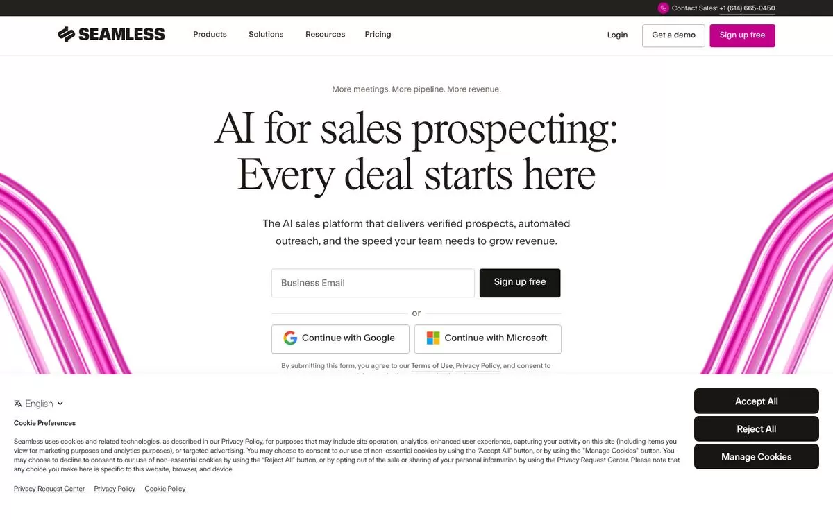 Seamless.AI website