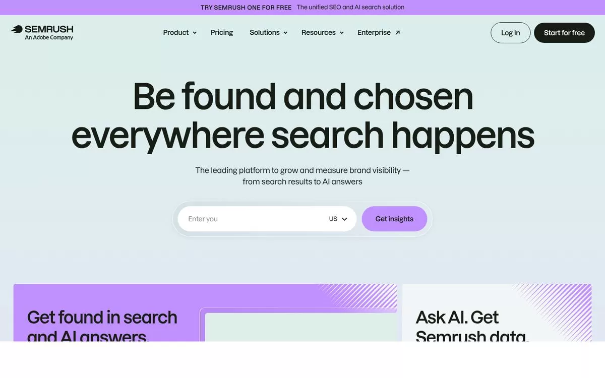 Semrush website