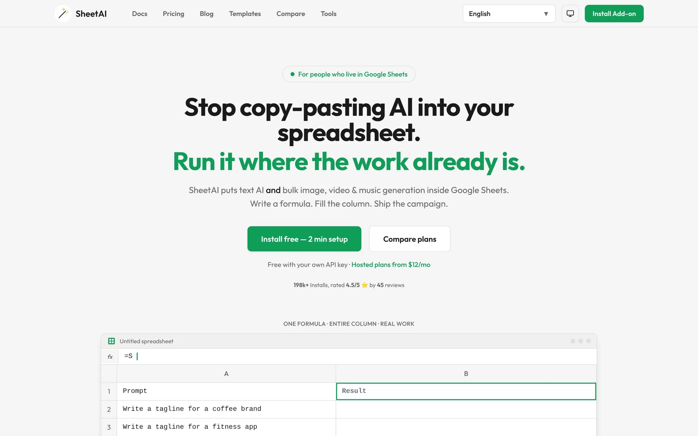 SheetAI App website