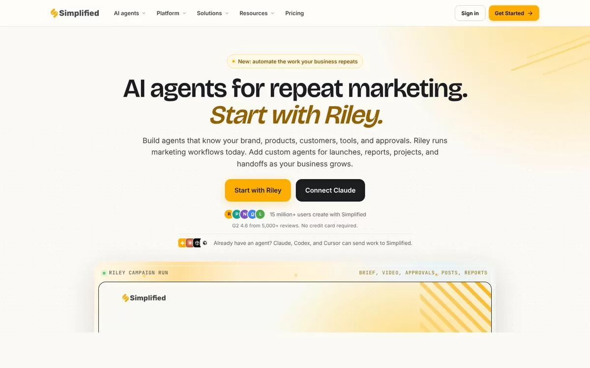 Simplified website